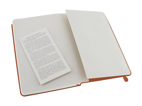Записная книжка Moleskine Classic (в линейку) в твердой обложке, Large (13х21см), оранжевый коралл - рис 4.