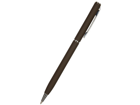 Ручка шариковая автоматическая BrunoVisconti® PALERMO цвет корпуса коричневый, soft-touch, 0.7 мм