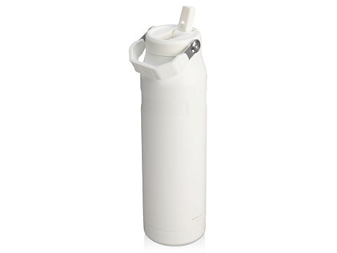 Бутылка для воды объемом 1,06 литра с откидной трубочкой Stanley IceFlow™ 2.0 - Frosted white
