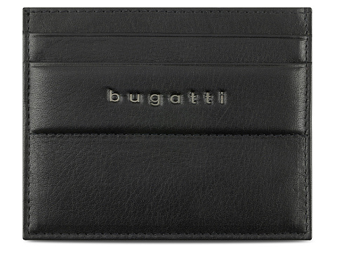 Портмоне для кредитных карт BUGATTI НОМ | NOME, с защитой данных RFID, черное, натуральная воловья кожа, 10,2х0,3х8,2 см - рис 2.