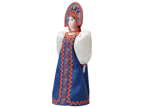 Подарочный набор: кукла фарфоровая, крем-мед, красный - рис 10.