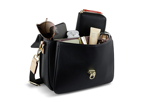 Сумка женская BUGATTI ЭЛЛА | ELLA, чёрная, полиуретан, 29х10х22 см - рис 5.