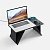 Складной стол для ноутбука с беспроводной зарядкой Kickstand Table, серый - миниатюра