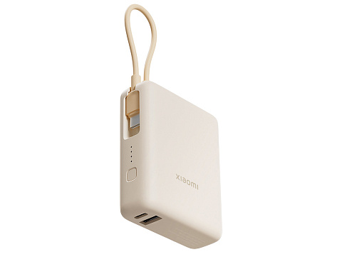 Внешний аккумулятор со встроенным кабелем 22.5W Xiaomi Power Bank 10000mAh (Integrated Cable) Tan GL - рис 4.