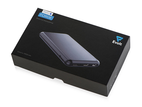 Внешний аккумулятор Forge v.2 металл,  10000mah, синий - рис 8.