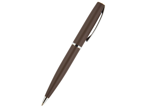 Ручка Sienna шариковая  автоматическая, коричневый металлический корпус soft-touch, 1.0 мм, синяя