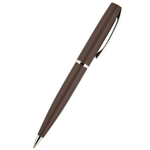 Ручка Sienna шариковая  автоматическая, коричневый металлический корпус soft-touch, 1.0 мм, синяя