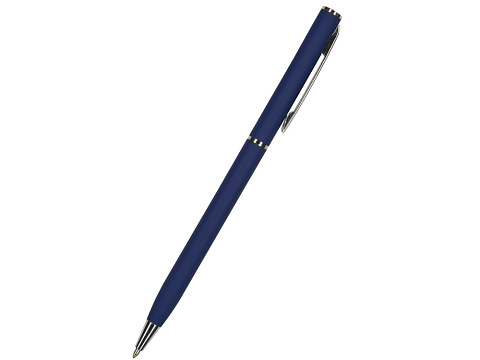 Ручка шариковая автоматическая BrunoVisconti® PALERMO цвет корпуса темно-синий, soft-touch, 0.7 мм
