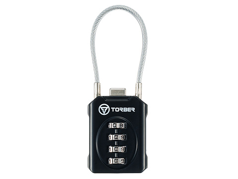 Замок кодовый TORBER, черный, цинковый сплав, 3 x 1,4 x 8 см - рис 2.