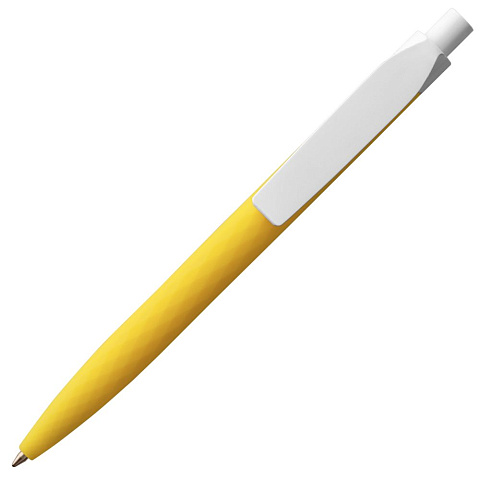 Ручка шариковая Prodir QS01 PMP-P, желтая с белым - рис 5.