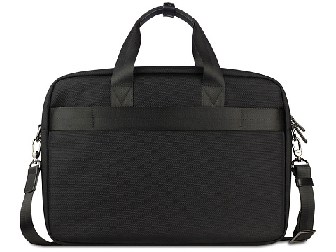 Портфель мужской BUGATTI НЕРО | NERO 15'', чёрный, нейлон 1680D/кожа, 42х10х30 см - рис 5.