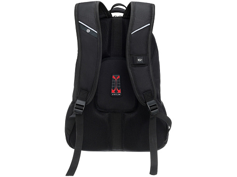 Рюкзак TORBER ПРОРЫВ с отделением для ноутбука 15, чёрный/бордовый, полиэстер 600D, 35x20x47 см, 33л - рис 4.