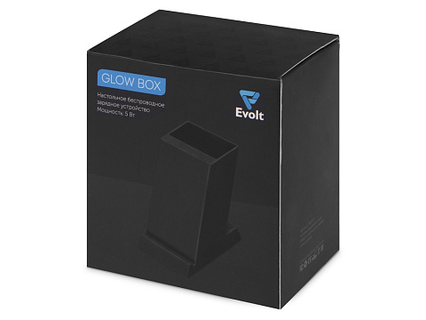 Беспроводная зарядка-подставка с подсветкой Glow box, черный (Р) - рис 13.