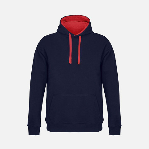 Худи унисекс Cameron, темно-синее с красным - рис 2.