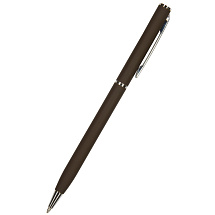 Ручка шариковая автоматическая BrunoVisconti® PALERMO цвет корпуса коричневый, soft-touch, 0.7 мм