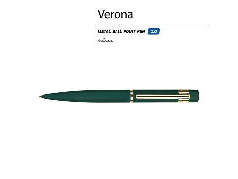 Ручка шариковая автоматическая BrunoVisconti VERONA цвет корпуса зеленый, soft-touch, 1 мм, синяя - рис 2.