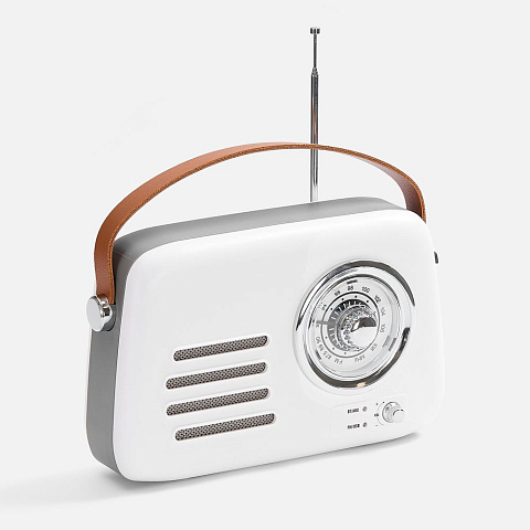 Bluetooth-колонка с радио Retronica, белая - рис 2.