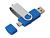 USB3.0/USB Type-C флешка на 16 Гб Квебек C, синий - миниатюра