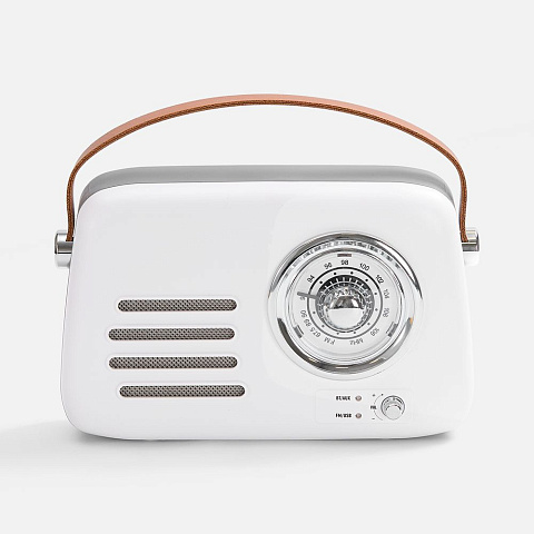 Bluetooth-колонка с радио Retronica, белая - рис 4.