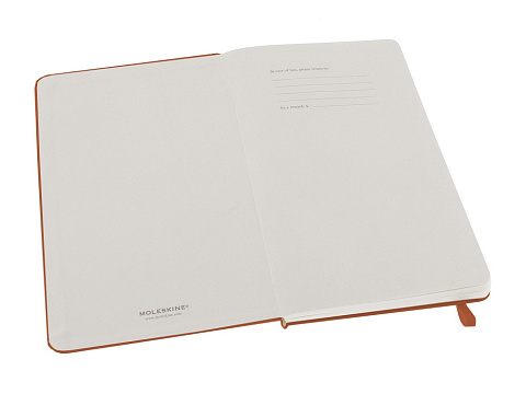 Записная книжка Moleskine Classic (в линейку) в твердой обложке, Large (13х21см), оранжевый коралл - рис 2.