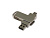 USB 3.0- флешка на 32 Гб поворотный механизм 2 в 1, c дополнительным разъемом Type-C с одноцветным металлическим клипом, серый - миниатюра