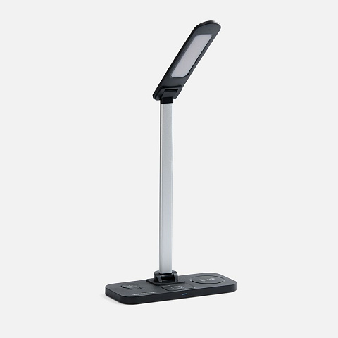 Настольная лампа с беспроводной зарядкой Power Light, черная - рис 3.