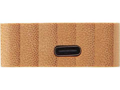 USB хаб с подсветкой лого Reedia S5, 3*USB, 1*Type C, бамбук, черный - рис 7.