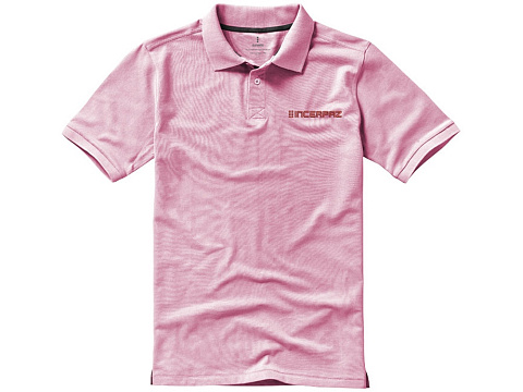 Calgary мужская рубашка-поло с коротким рукавом, light pink - рис 5.
