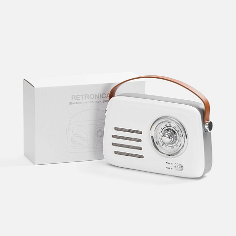 Bluetooth-колонка с радио Retronica, белая - рис 7.