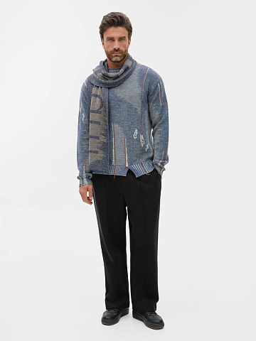 Шарф Denim XXL на заказ, полушерсть - рис 6.