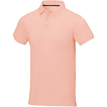 Calgary мужская рубашка-поло с коротким рукавом, pale blush pink