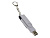 USB-флешка на 64 Гб 2 в 1 поворотный механизм, c дополнительным разъемом Type-C с одноцветным металлическим клипом, белый - миниатюра - рис 3.