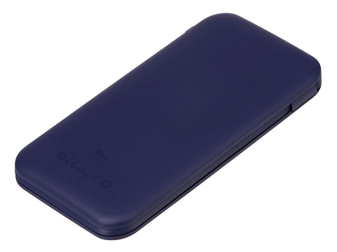 Внешний беспроводной аккумулятор с подсветкой лого Astro, 10000 mAh, темно-синий - рис 2.