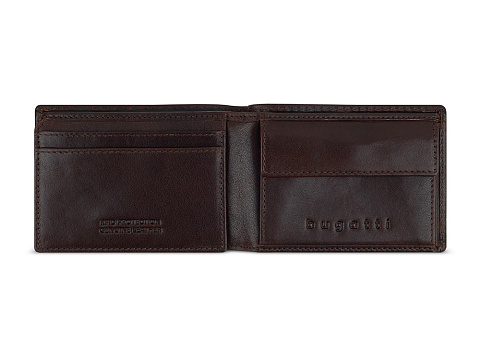 Портмоне BUGATTI НЕАПОЛЬ | NEAPLES, с защитой данных RFID, коричневое, натуральная воловья кожа, 10х2х7,2 см - рис 6.
