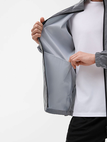 Ветровка унисекс Manifest Pro из светоотражающей ткани, серая - рис 11.