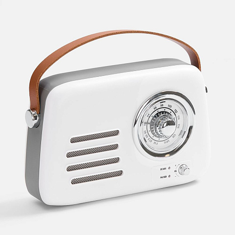 Bluetooth-колонка с радио Retronica, белая - рис 3.
