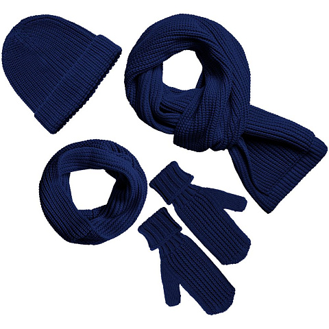 Шарф Nordkyn, темно-синий (кобальт) - рис 4.