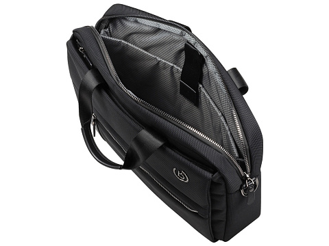 Портфель мужской BUGATTI НЕРО | NERO 15'', чёрный, нейлон 1680D/кожа, 42х10х30 см - рис 3.