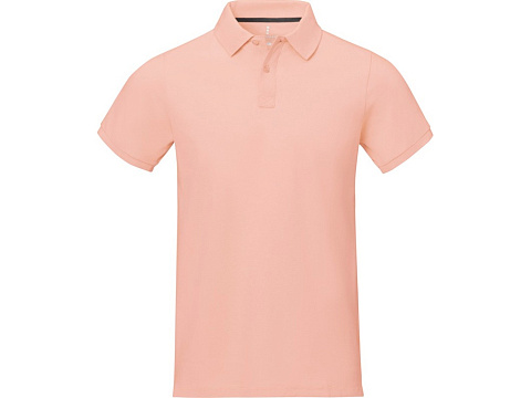 Calgary мужская рубашка-поло с коротким рукавом, pale blush pink - рис 2.