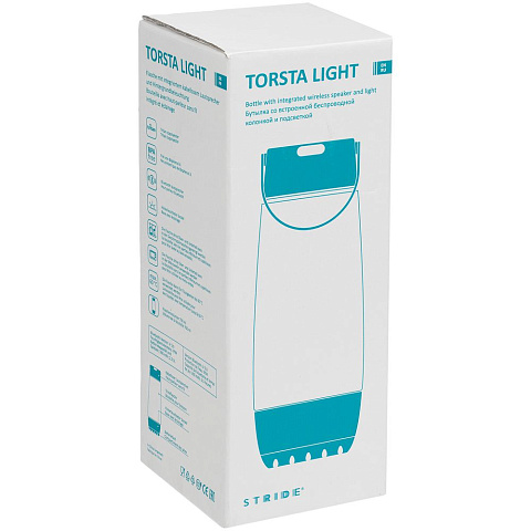 Бутылка для воды Torsta Light с колонкой и светильником, серая - рис 11.