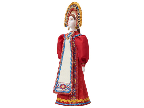 Подарочный набор: кукла фарфоровая, чай Малина с мятой, красный - рис 10.